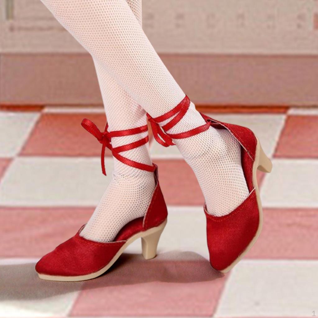 1:4 Scale High Heeled Shoes,Doll Sandals Accessory,Female Model Figure Shoes for