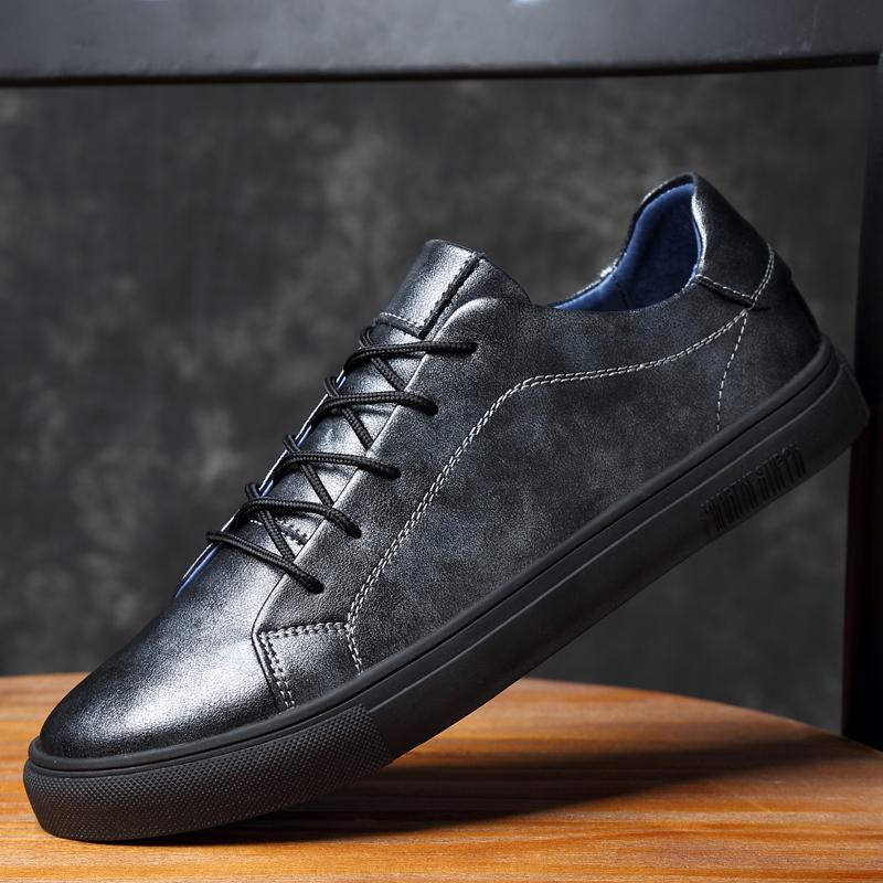 Hot Selling Men's Cotton Genuine Leather Shoes Autumn Winter Outdoor Sports Shoes Lace Up Men's Business Shoes Low Top Shoes