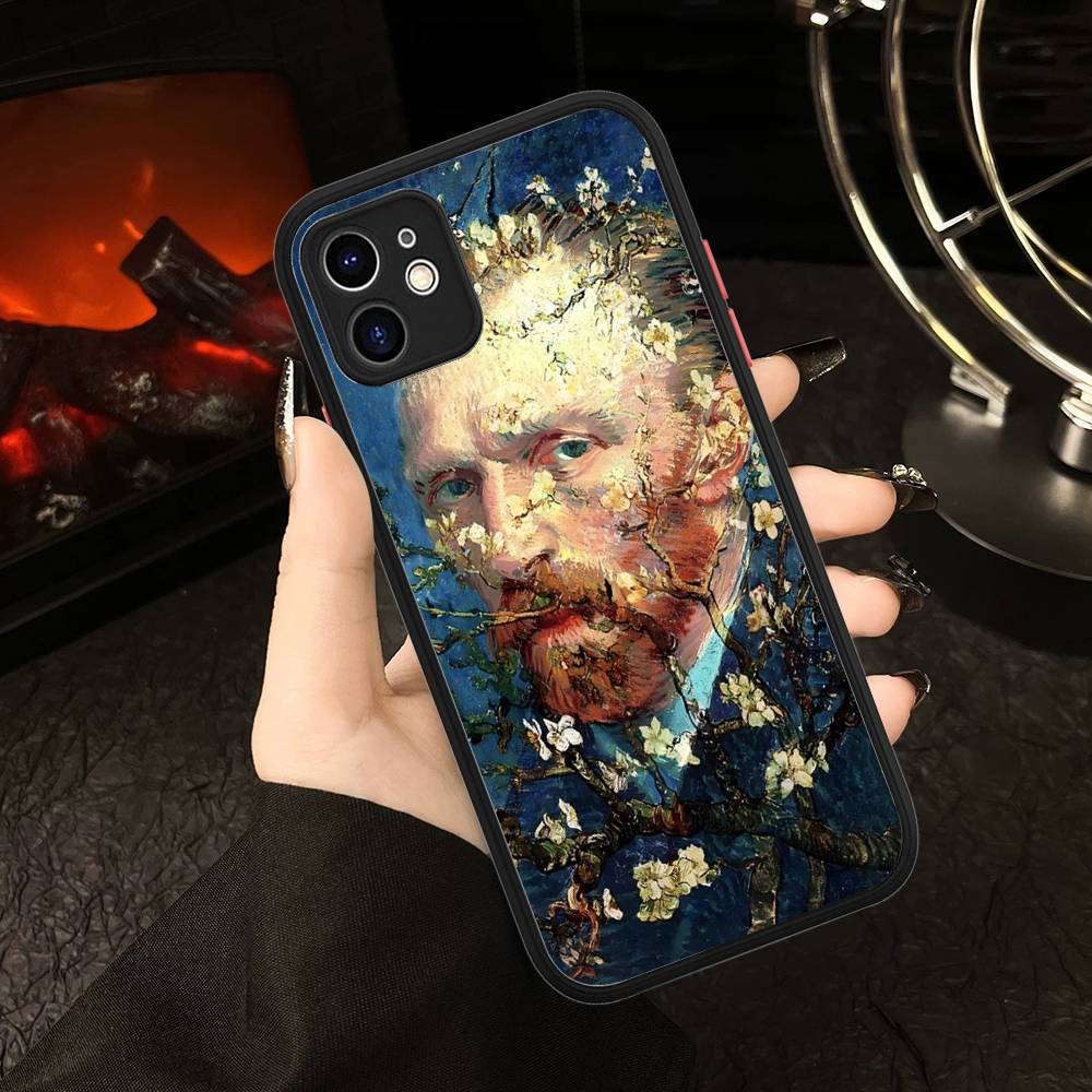 Van Gogh Ölgemälde Handyhülle Für IPhone 16e 16 15 14 13 12 11 Pro Max X XS Max Plus Matt Klar