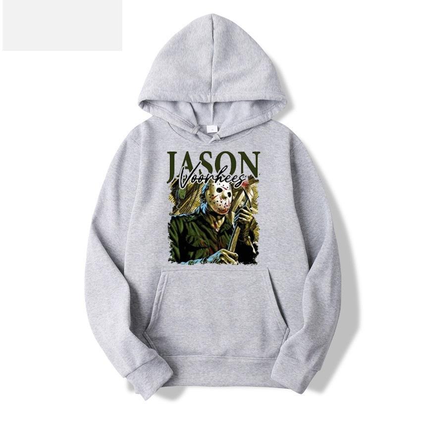 Fall Minimalist Retro Horror Movie Print Men And Women Hooded Sports, Halloween