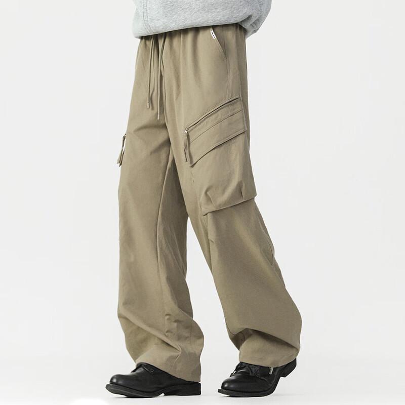 Fingercroxxit Men's Loose Fit Cargo Workwear Pants