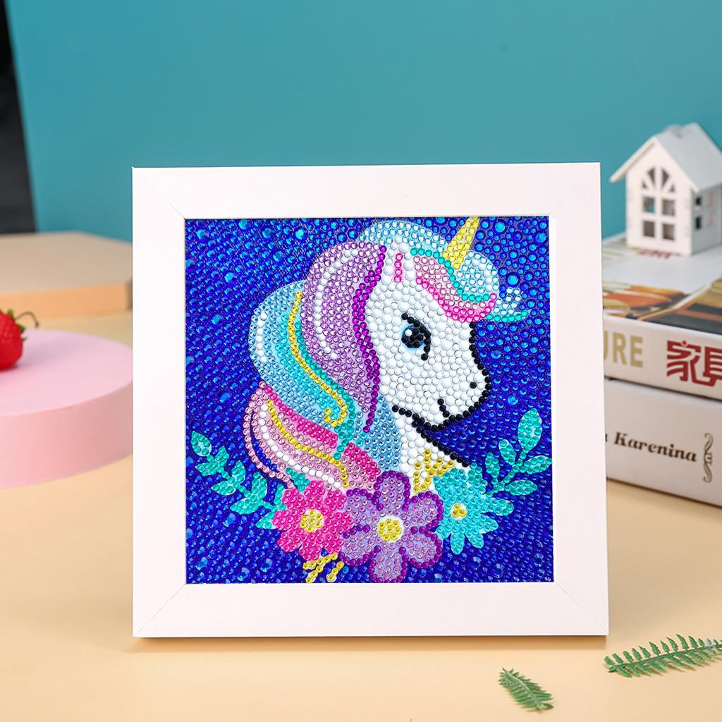 Kids Full Drill 5D Diamond Painting Kit, Cartoon Animal Handmade Diy Diamond Paste Decor Art