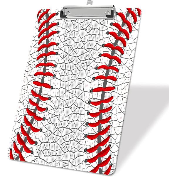 Floral Plastic Clipboards,Decorative Plastic Acrylic Clipboard for Teacher Social Worker Students Office Supplies 8 * 12 Baseball