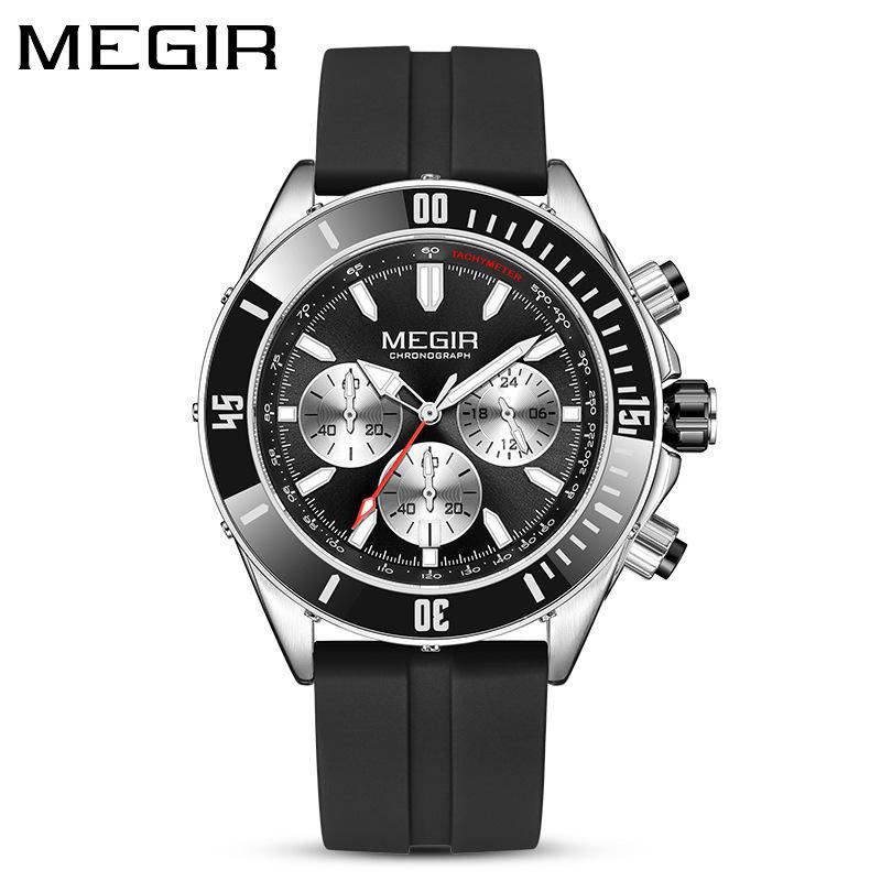 Steel Belt Silicone Belt Business Men S Sports Luminous Watch 2226