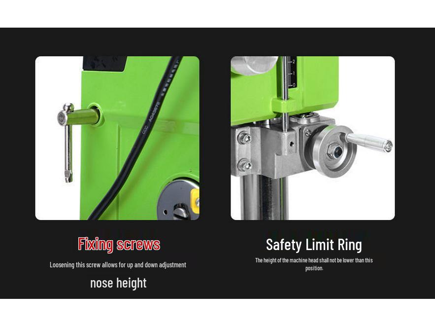 220V High-Precision Mini Drill Press for Woodworking and Industrial Use