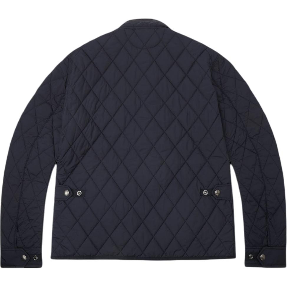 Polo Ralph Lauren Logo Diamond Quilted Stand Collar Long Sleeve Cotton Jacket Men Jacket Navy-Blue MNPOOTW16020059-410