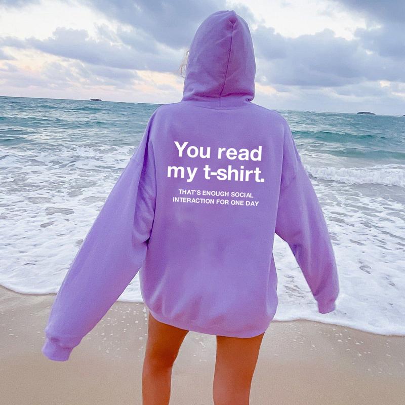 2023 Toamna iarna Cititi imprimeu litere hanorace femei