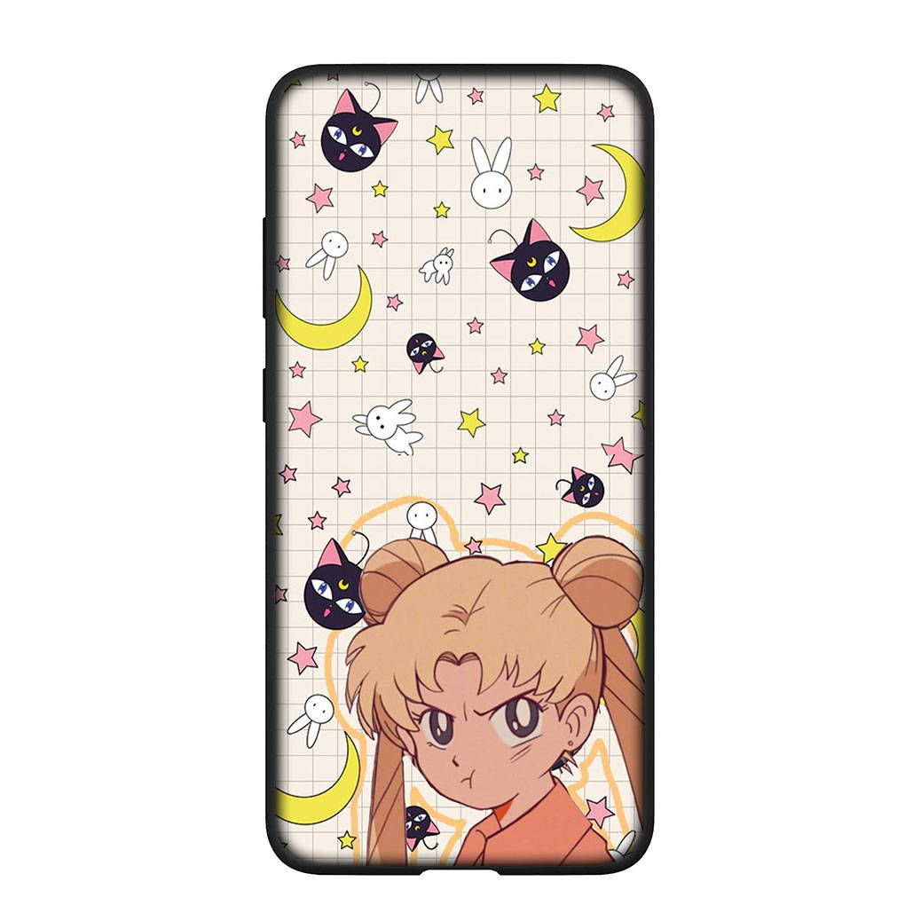 Phone Case for Samsung Galaxy S25 S24 S23 iPhone 16 15 Xiaomi Redmi Note 14 13 12 16E X 11 Pro Max OPPO Moto Huawei Wallpaper Sailor Moon Girl Cover