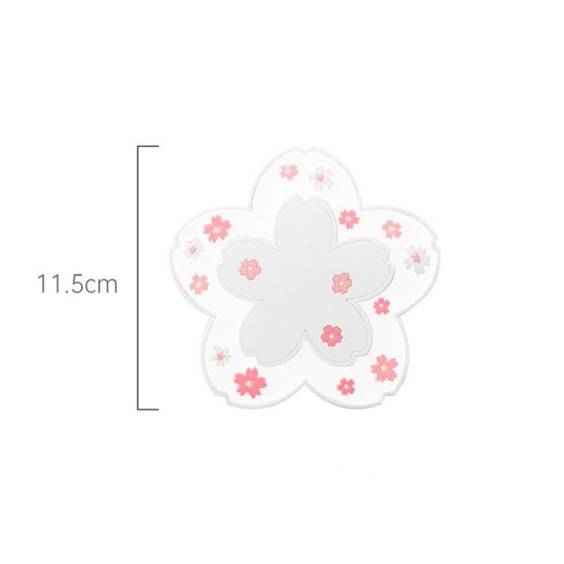 1PC Kawaii Coasters Japanese Style Sakura Coffee Cup Coaster Sakura Insulated Table Mat Tea Milk Cup Home Decoration Drinkware