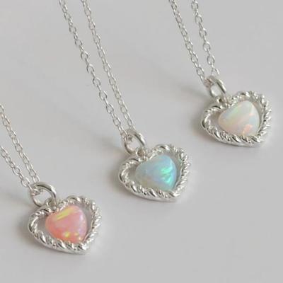 Women's Accessories Daily Heart Opal Necklace