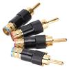 Preffair BA1410 Banana Plugs 24K Gold Plated HIFI Banana Speaker Plug for Audio and Video Receiver and Sound Systems