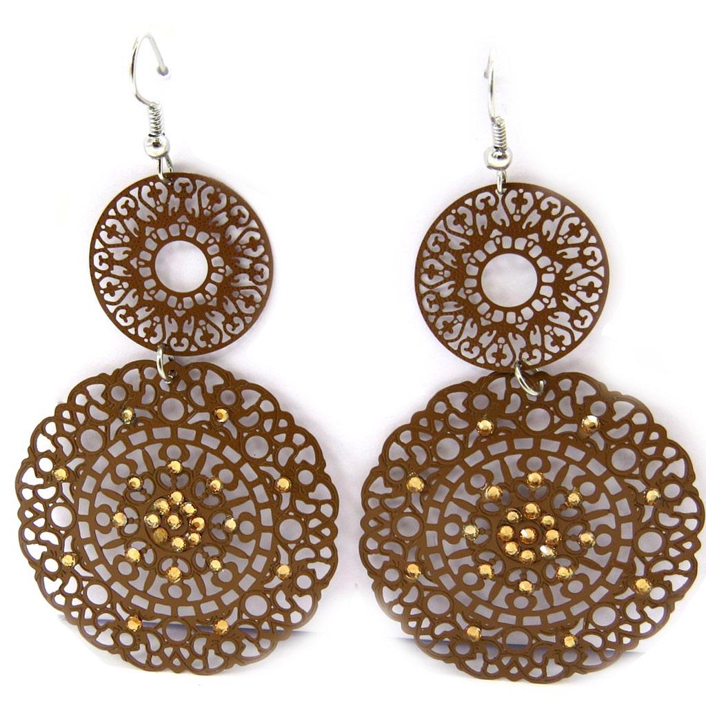 Les Trésors De Lily [L6062] - Boucles 'Carmen' marron