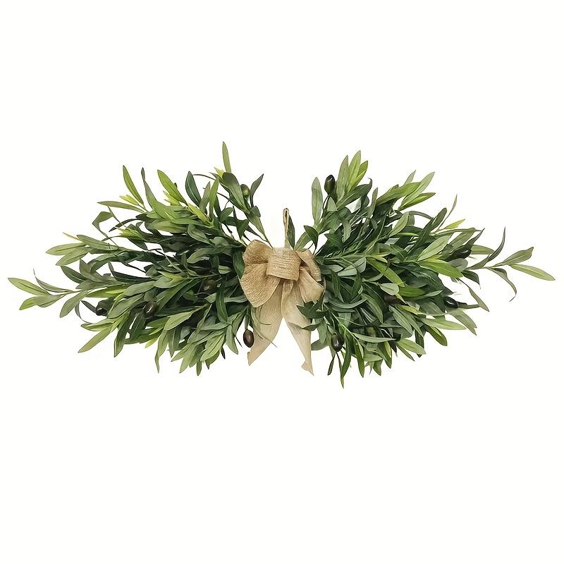Artificial Olive Leaf Garland Horn, for Christmas, Halloween  Kitchen, Dining Room, Indoor Living Room Entrance - All Seasons
