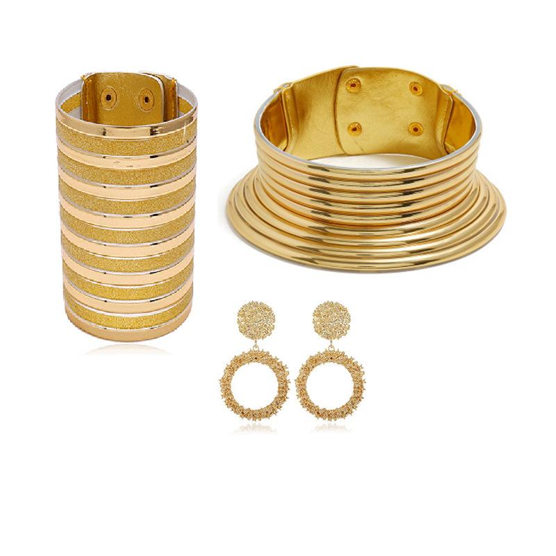 European and American Popular Jewelry Long Neck Ethnic Style Exaggerated Personality Metal Collar