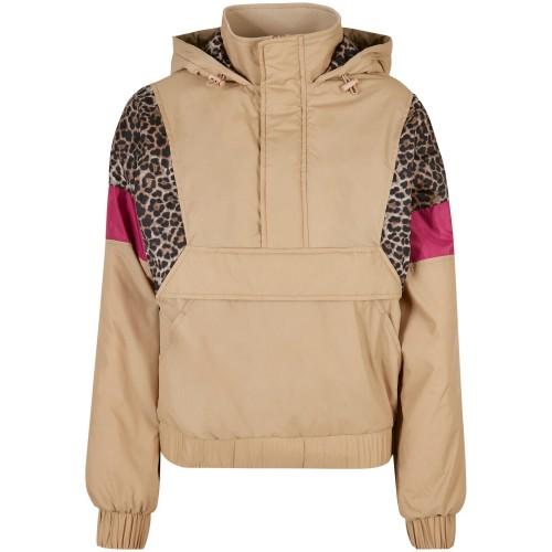 Urban Classics Womens/Ladies Leopard Print Pull Over Jacket