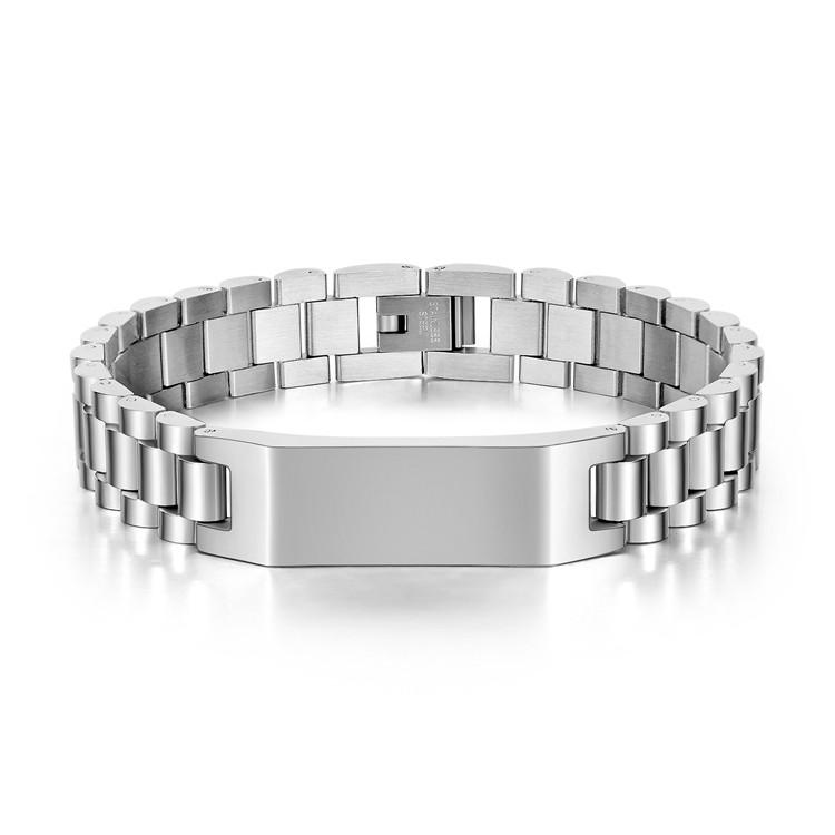 2021 Hot Sale Stainless Steel  Watch Belt Bracelet  for Men and Boys 21cm серебряный