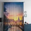 Night View At St Peter Cathedral Rome Chiffon Sheer Curtains for Living Room Bedroom Window Curtain Voiles Tulle Cortinas