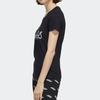 Adidas Letter Logo Print Cotton Short Sleeve T-Shirt Women Tops Black FM6176