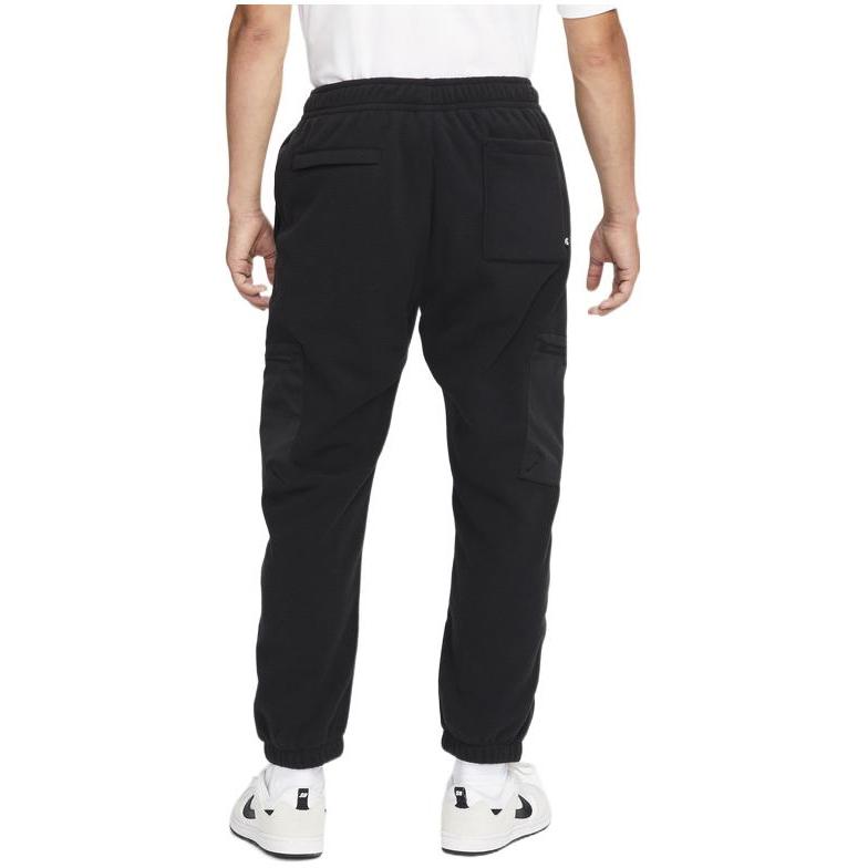 Nike SB Fleece-Lined Casual Skateboarding Joggers With Shoelace Detail Men Bottoms Black DA4196-010