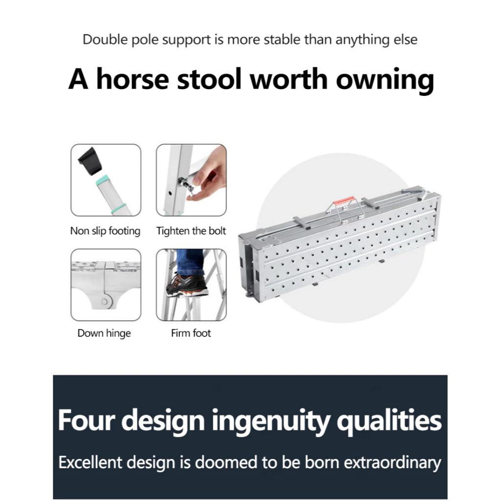 Foldable Working Platform High Stool Scaffolding Plaster Ceiling Workbench Household Telescopic Lifting Workbench Platform