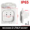 IP65 Waterproof Outdoor Socket, 16A High Power Wall Plate, 250V US/Thai Style 10A Receptacle, Bathroom & Weatherproof Electrical