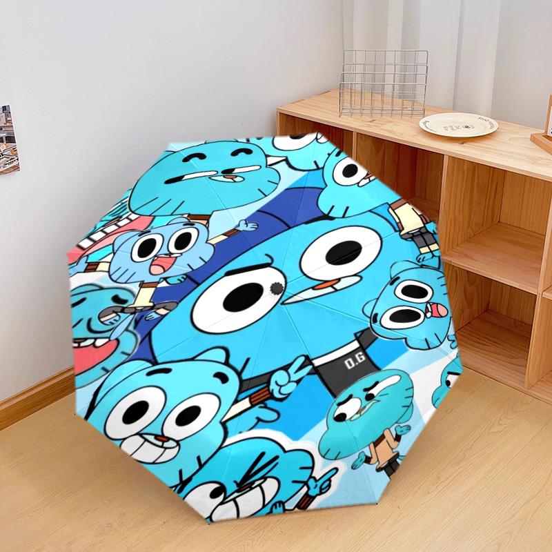 Gumball's World Adventure Automatic Umbrella - Suitable Travel Outdoor Portable Umbrella Birthday Gift Daily Essentials
