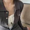 Y2K Vintage Spotted Tiger Eye Stone Irregular Pendant Necklace for Women Long Chain Girls Charm Aesthetic Jewelry Accessories