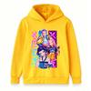 Kids Boys Girls Hoodie Sweatshirt Cute Anime Pop Music Group Print Long Sleeve Casual Pullover Top for School Daily Wear