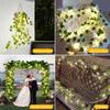2Meters 20LED Ivy Bulbs String Lights Artificial Green Leaf Battery Powered Christmas Tree Garland Lights for Weeding Home Decor