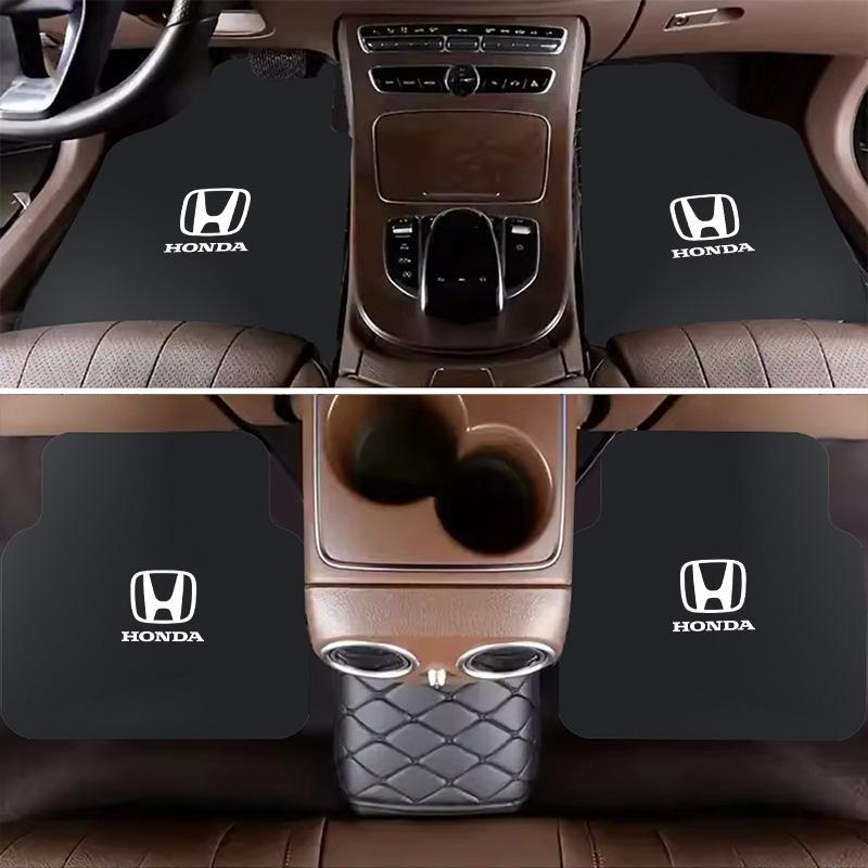 Car Floor Mats Front Rear Carpet Anti-slip Protection Pad Accessory for Honda Mugen Power Civic Accord CRV Hrv Jazz CBR VTEC VFR