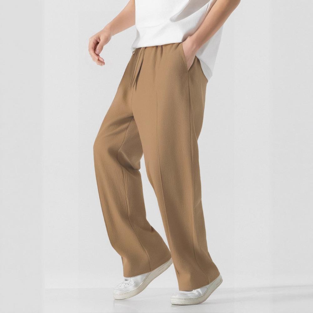 Men's Casual Trousers: Plus Size, Plain, Loose-Fit Straight-Leg Trousers – New Arrival Sports Trousers