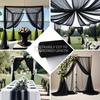 50meters Black Polyester Tulle Draping Fabric Wedding Arches Birthday Parties & Stage Decor Christmas Halloween St. Patrick's