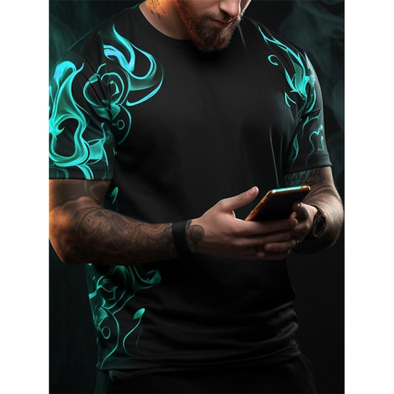 

Мужская футболка с коротким рукавом, летняя повседневная футболка с коротким рукавом в винтажном стиле, мужской топ большого размера Y2K, мужская дышащая одежда 3XL