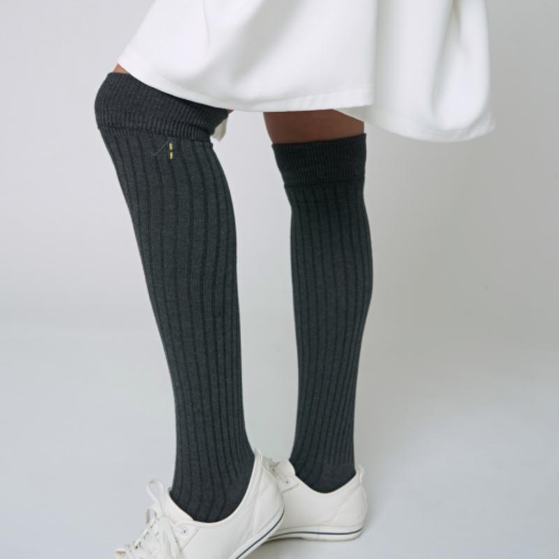 

ATHPLATFORM AW22AS02 Чулки выше колена_Меланжевый серый FREE