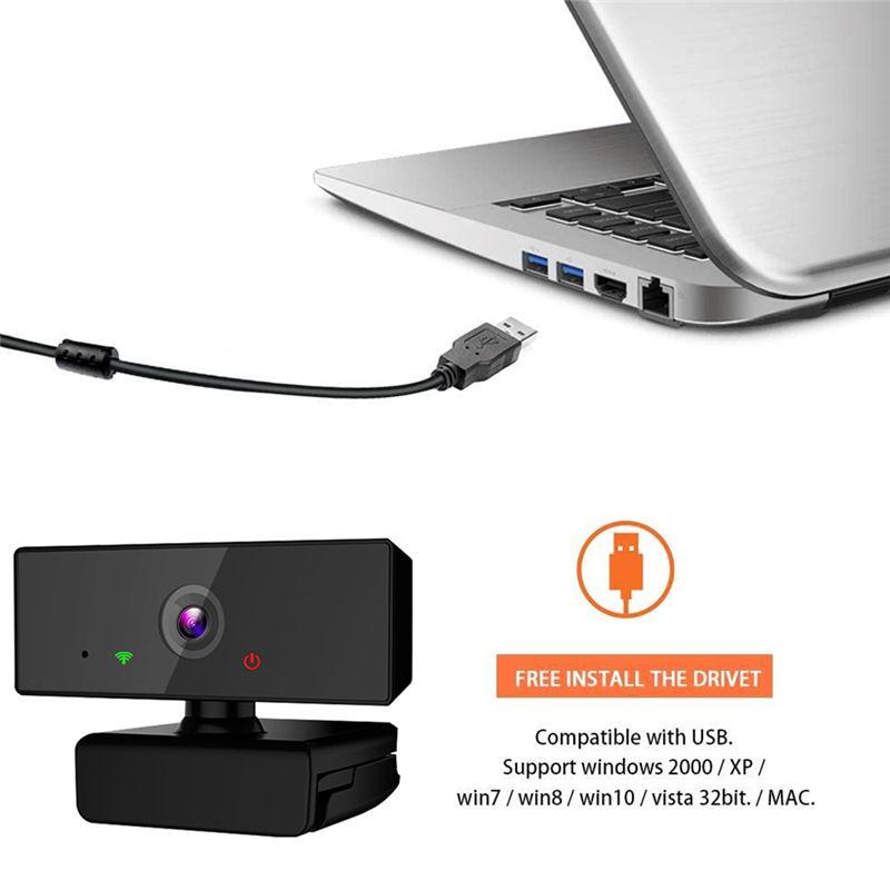 USB 2.0 HD 1080P Webcam Camera Video Calling with Microphone Mic for PC Laptop