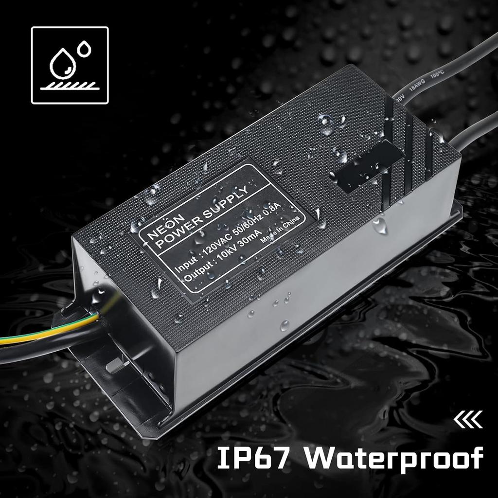 YaeCCC 10KV 30mA Power Supply for Glass Neon Sign Electronic Neon Light Transformer 120V AC 50Hz/60Hz