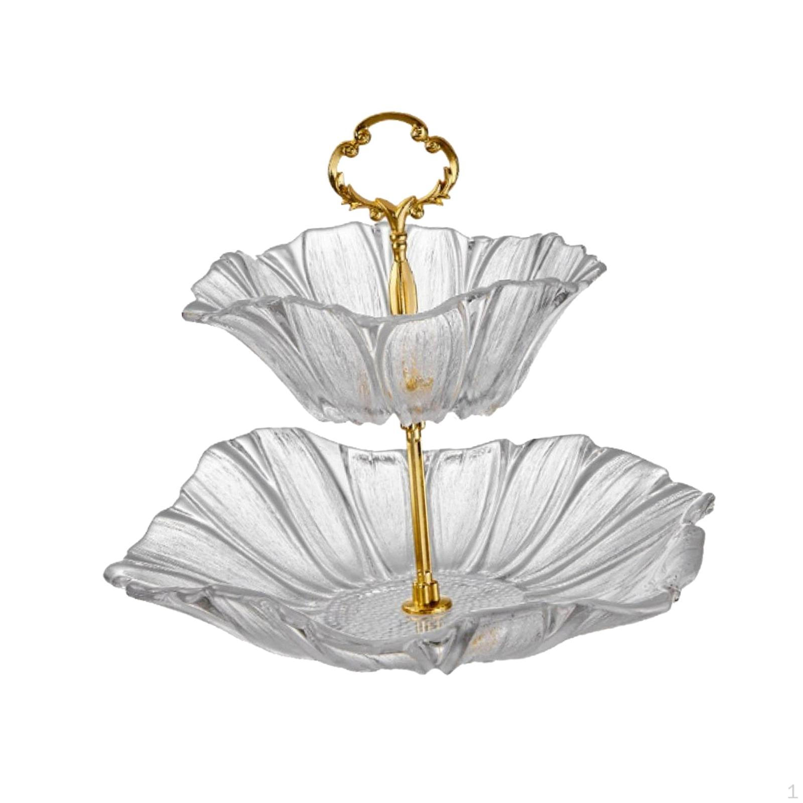 

2-ярусная подставка для кексов, десертов, конфет, фруктов, многофункциональный декоративный сервировочный поднос