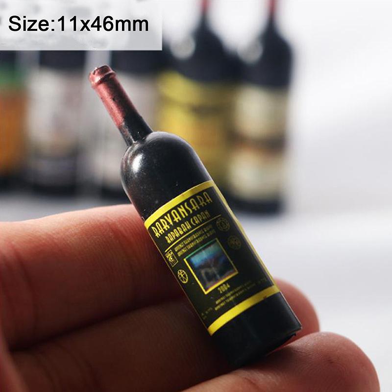 5Pcs New 1/12 Dollhouse Miniature Wine Bottle Simulation Accessories For Decoration