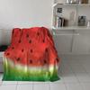 Watermelon Fruit Cartoon Bedspread Flannel Blanket Fleece Travel Cover Skin-Friendly Anti-Allergy Cozy Relaxing Calming