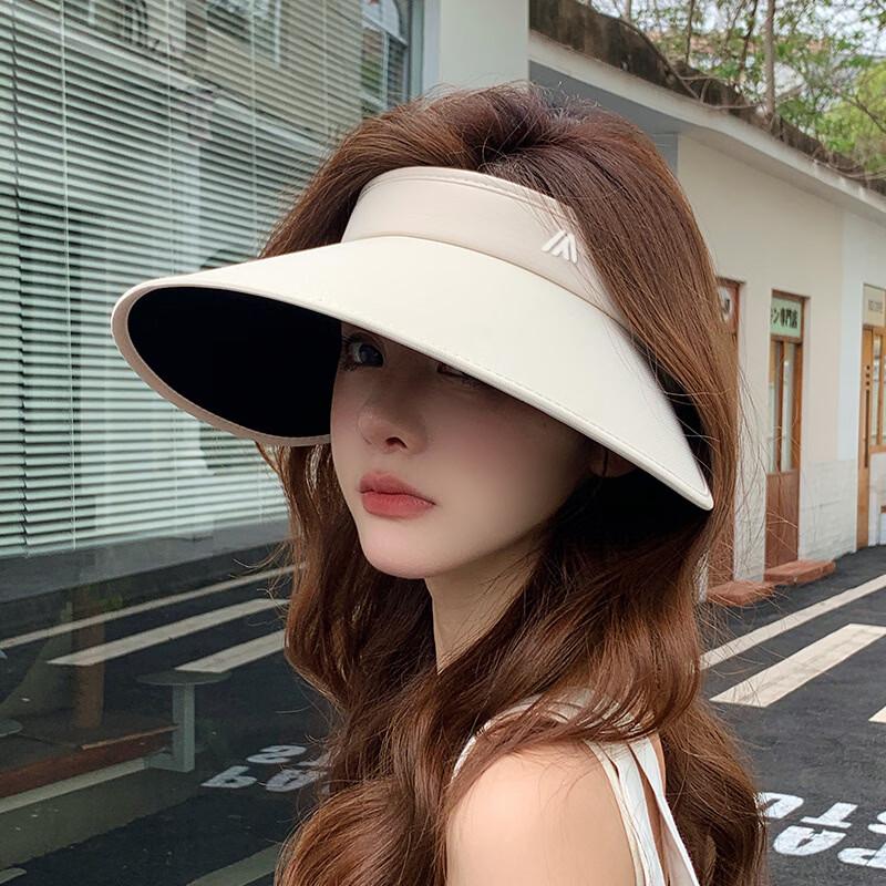 

UOSU Women s Velvet Black Glue Wide-Brim Sun Visor