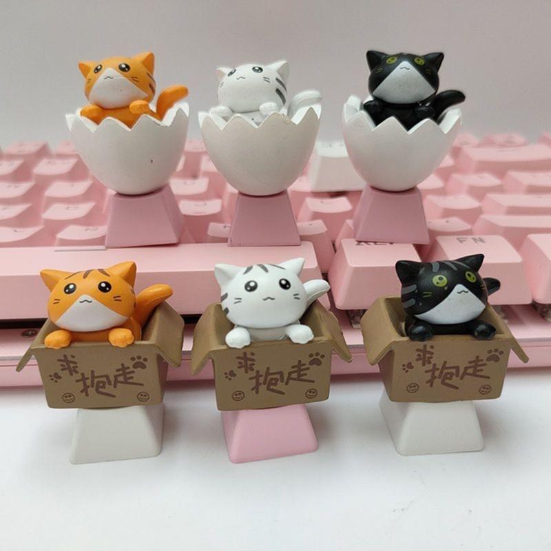 Animal Themed Keycap Eggshell Kitten Design For Crossed Switches Mechanical Keyboards Office Gaming Keycaps Replacement