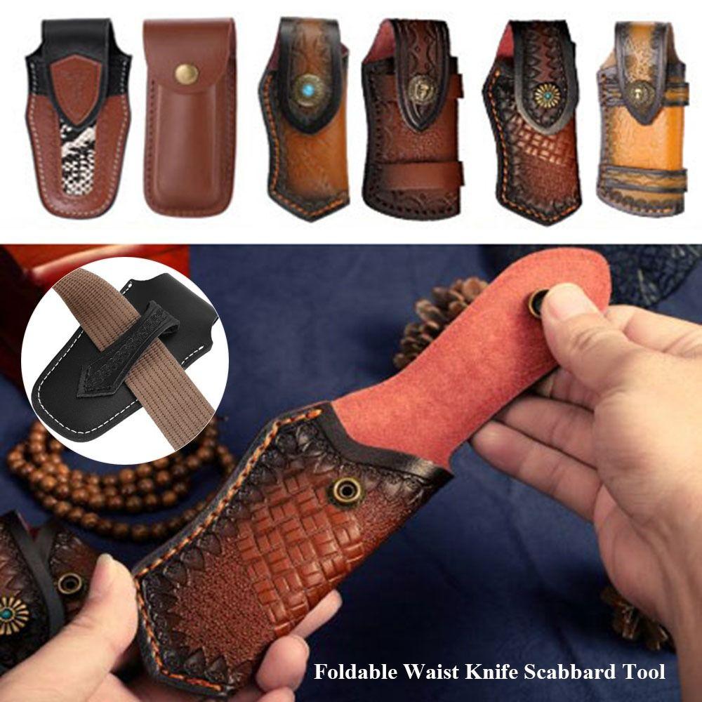 6 Stylů Pouzdro na Nůž k Pasu Černé&Hnědé Pouzdro Držák Poutko na Baterku Outdoorový Nástroj