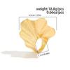 Pleated Design Ginkgo Leaf Ring Three-dimensional Texture Fan-Shaped Ring Metal Joint Ring  Women