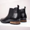 Golden Sapling Square Toe Chelsea Boots for Men Retro Leather Shoes Gentleman Party Business Ankle Botas Footwear
