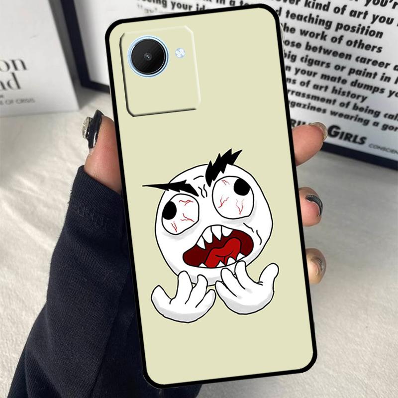 Troll Face Meme For Realme 15 14 10 11 12 13 Pro Plus C65 C67 C71 C63 C61 C55 C51 C53 C75 GT6 GT7 Pro Case