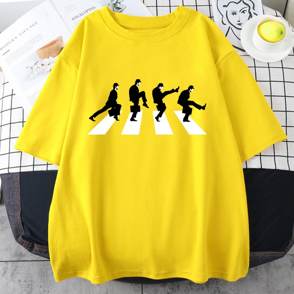 Herre T-skjorte Monty Python The Ministry Of Silly Walks T-skjorte Gate Morsom Kortermet Bomull Oversized T-skjorte Personlighets-T-skjorte
