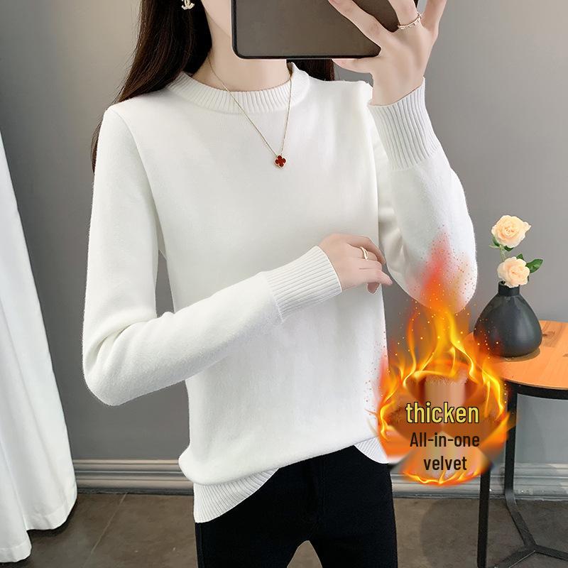 2025 Women's Plus Size Velvet Sweater: Cozy, Thick, Slimming Autumn/Winter Top