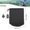 PATIKIL Set of 2 Stuff 13 x Storage Bag for Hot Black Bags, 25cm, Waterproof, Lightweight, Drawstring, Hiking, Fishing, Beach, Swimming, Springs,