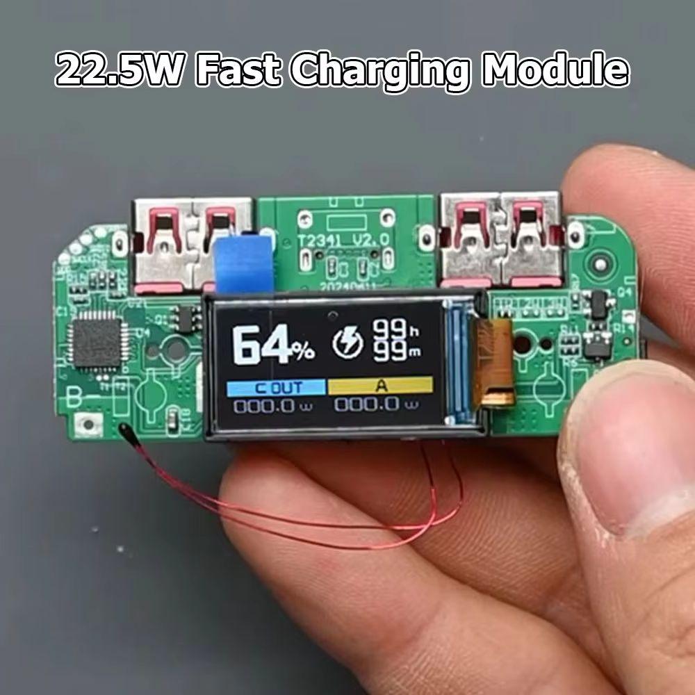1/5/10 PCS 22.5W Fast Charging Power Bank Motherboard - TFT Color Display for Ternary Lithium Battery with PD/QC Charging Module