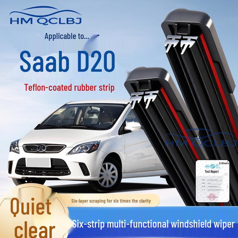 Frameless Universal Wiper Blades for Senova D20 - Multi-functional Double Layer (6-Pack)